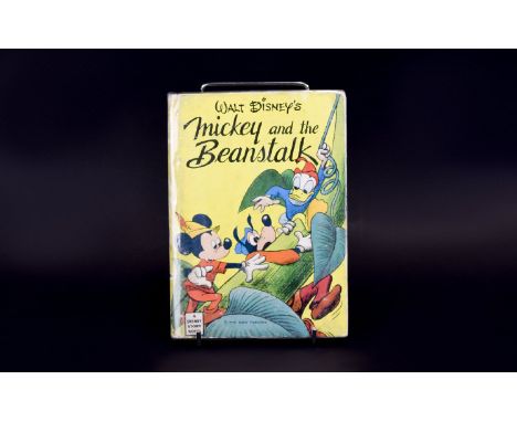 Vintage Walt Disney Collectable Hardcover Book ' Mickey and The Beanstalk. 