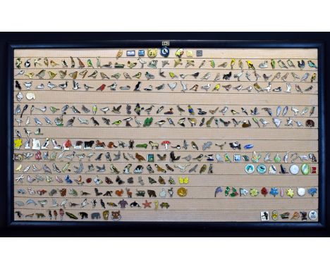 A Very Large Collection Of RSPB Members Society Enamel Pin Badges A comprehensive collection of over 300 colour enamel pins, 