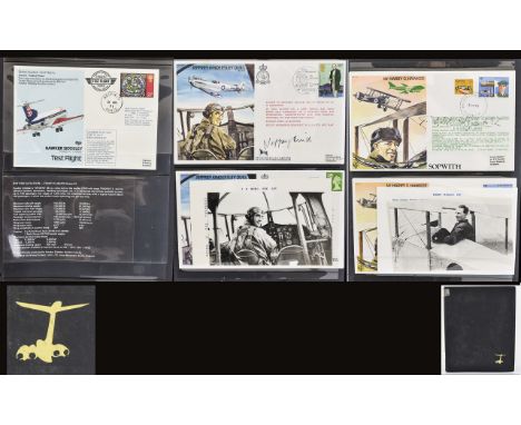 British Aviation - Album Containing First Flights - Top Quality 1st Day Covers. All In Mint Condition. Comprises ( 8 ) Eight 