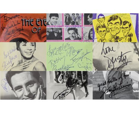 Pop Autograpg Collection on Photos, Records etc... to include Jerry Lee Lewis, Walker Brothers, Dusty. The Who, Hollies and m