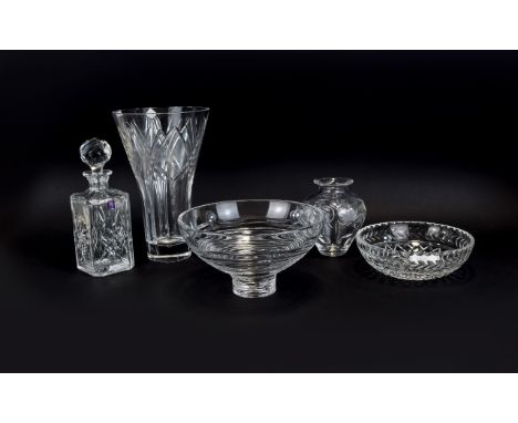 Collection Of Crystal To Include Edinburgh Crystal Vase, Stuart Bowl, Decanter etc. Some Boxed