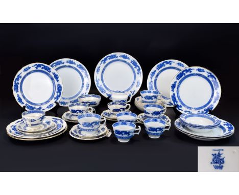 Royal Cauldon and Cauldon Bristol Ironstone ( 47 ) Piece Part Dinner and Tea Service ' Dragon ' Pattern. c.1900 - 1930. Compr