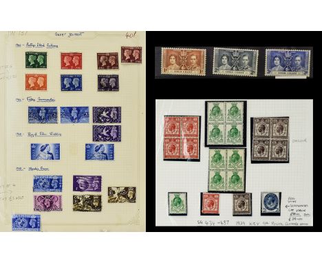 A Good Album of High Quality George V Early Great Britain Stamps, Several In Blocks and All In Mint Condition. Includes Georg