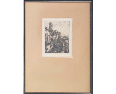 PIERRE-LOUIS MOREAU (French 1876-1960), Provenance', etching, signed and numbered, 54/102, 23cm x 17cm, framed. 