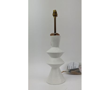 JULIAN CHICHESTER 'ALBERT' LAMP, in faux gesso, 47cm H. 