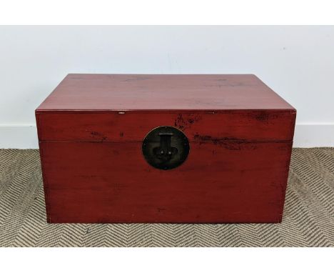 OKA LACQUERED TRUNK, 39cm H x 78cm x 49cm. 