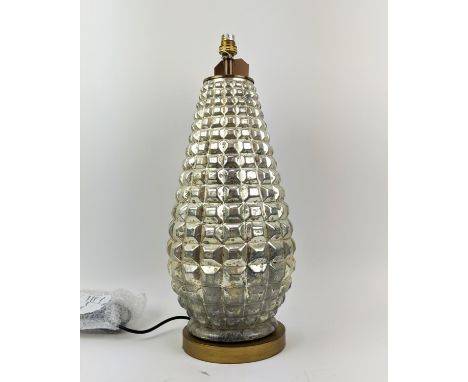 JULIAN CHICHESTER FELLINI LAMP, in distressed metallic finish, 57cm H. 