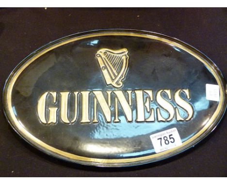 GUINESS SIGN. Original ceramic pub Guiness sign, L: 30 cm