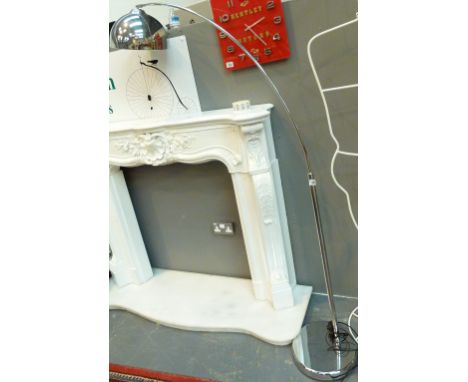 STANDARD LAMP. Chrome finished retro style standard lamp, H: 170 cm