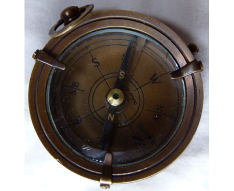 BRASS COMPASS. Brass compass marked Dolland of London