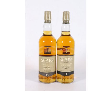 Two bottles of SCAPA 14 year old Orkney&nbsp;single malt Scotch whisky, 70cl 40% abv. (2) 