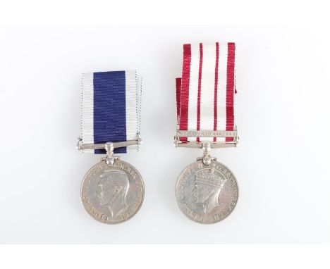 Medals of J100679 Chief Petty Officer Telegraphist R Manson of the Royal Navy comprising George VI (IND IMP variety 1936-49) 