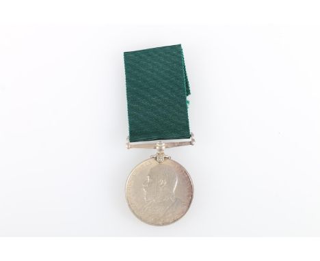 Medal of 4 Sergeant Major W J C Ray of HCB Co Royal Army Medical Corps Volunteers comprising Edward VII Volunteer Long Servic