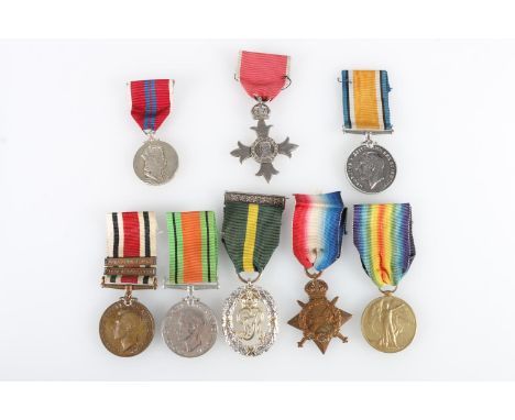 Medals of 1304 2nd Lieutenant Thomas K Currie MBE of the Lothian and Borders Horse also a Police Special Constable comprising