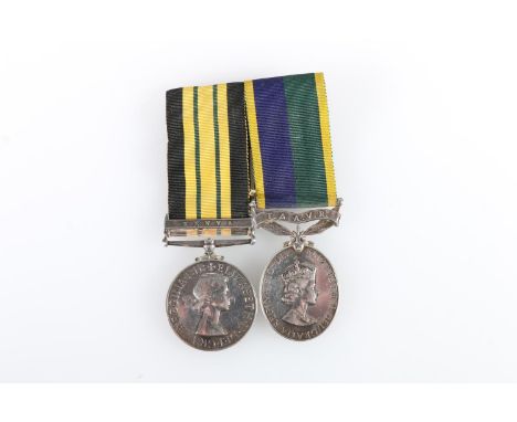 Medals of 23011265 Warrant Officer 2nd Class W A Dickinson of The King's Own Yorkshire Light Infantry comprising Elizabeth II