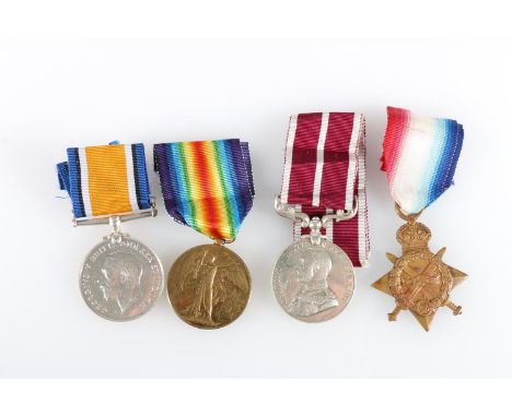 Medals of 32621 Private / Acting Sergeant A Johnson of BMO EMB SO Royal Army Medical Corps comprising George V (IND IMP swive