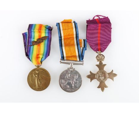 Medals of Quarter Master and Captain R G Johnston comprising WWI war and victory (mentioned in despatch oak leaf clasp) medal