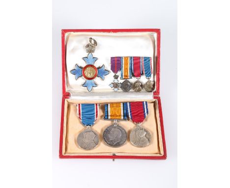 Medals of Major G O Boase CBE comprising WWI British war medal [MAJOR G O BOASE], a George V silver jubilee medal 1935, a Geo