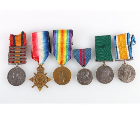 Medals of 7409, 6816 and 20 Private G Douglas of the Royal Scots comprising an Anglo- Boer war 1899-1902 Queen's South Africa