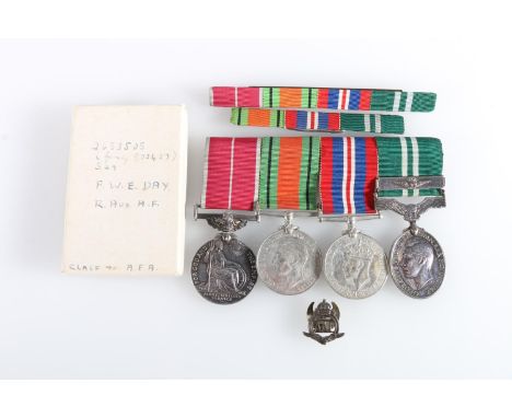 Medals for 2683508 Sergeant Fred W E Day of the Royal Air Auxiliary Air Force comprising Elizabeth II British Empire medal [2