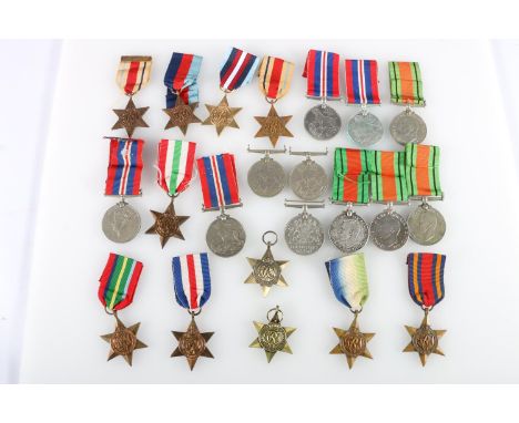 Group of nineteen various World War Two medals to include five WWII war medals, two named [138114&nbsp; W H PASCOE] and [2536