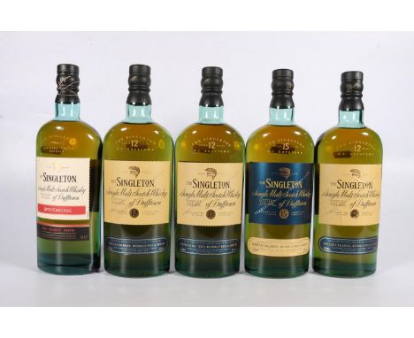Five bottles of THE SINGLETON OF DUFFTOWN Highland&nbsp;single malt Scotch whisky to include three 12 year old 70cl 40% abv. 