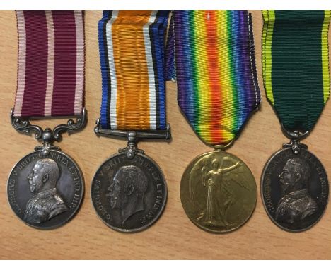 Medals of 771774 Bombardier Sergeant J Gibson of the Royal Field Artillery comprising George V (bareheaded bust in Field Mars