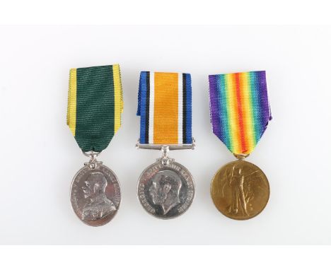 Medals of 104 Corporal H J Death of the Royal Army Medical Corps comprising George V Territorial Force Efficiency medal [104 