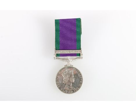 Medal of 24031772 Corporal R Hay of the Corps of Royal Military Police comprising Elizabeth II general service medal 1962-200