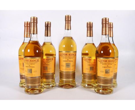 Seven bottles of GLENMORANGIE The Original 10 year old Highland&nbsp;single malt Scotch whisky 40% abv., one litre bottle and