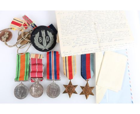 Medals of 534766 Sergeant John W K Gritton BEM of the Royal Air Force comprising George VI (GRI) Medal of the Order of the Br