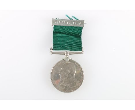 Medal of 5286 Private R Lawrie of the 4th Volunteer Battalion Royal Scots comprising Edward VII Volunteer Long Service medal 