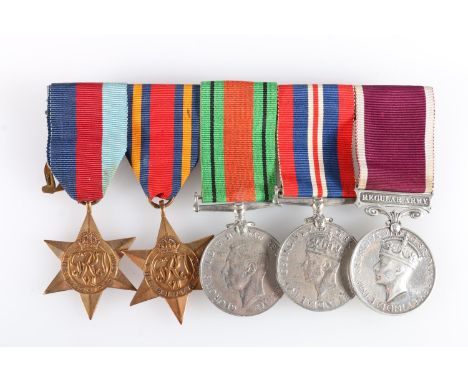 Medals of 2924535 Sergeant W M Lumsden of the Cameron Highlanders comprising George VI (INDIAE IMP variety 1937-48) Army Long