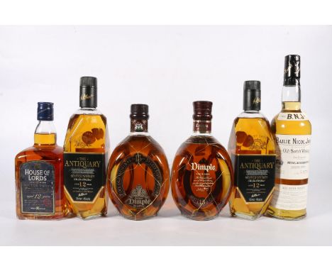 Six bottles of&nbsp;blended Scotch whisky to include BAILIE NICOL JARVIE 70cl 40% abv., two bottles of HAIG'S DIMPLE 15 year 