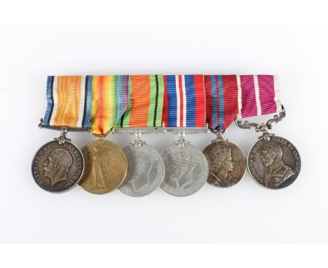 Medals of 5553 and 291909 Sergeant J S Munro of the 7th Royal Highlanders comprising George V (bareheaded bust wearing Field 