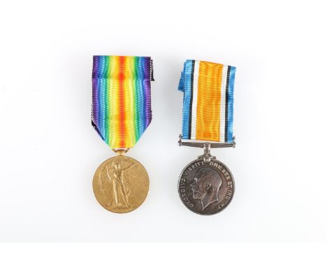 Medals of 48606 Acting Corporal J Coull of the Royal Scots comprising WWI British war medal and victory medal [48606 A CPL J 