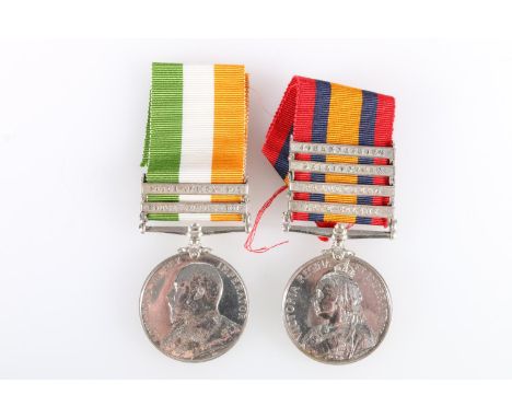 Medals of 1767 Private R Horne of the Seaforth Highlanders comprising an Anglo- Boer war 1899-1902 Queen's South Africa Medal