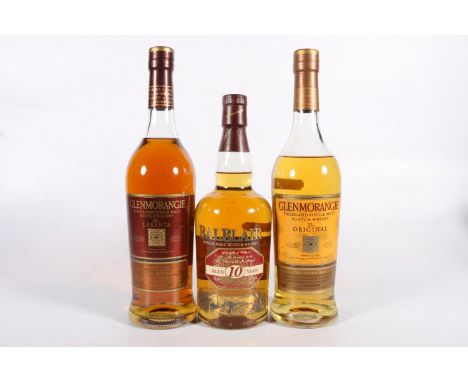 Three bottles of single malt Scotch whisky to include GLENMORANGIE Lasanta 70cl 46% abv., GLENMORANGIE The Original 10 year o