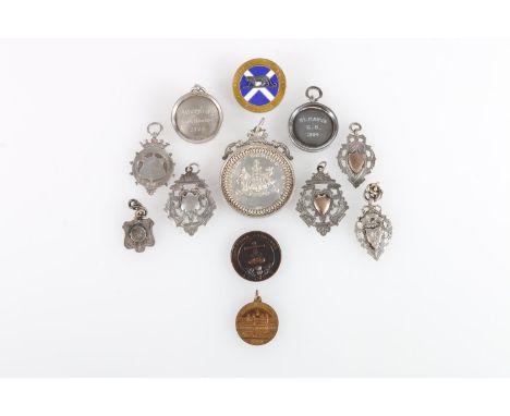 Medals of Janet Robertson to include an Edinburgh School Board Broughton H G School perfect attendance medal for seven succes