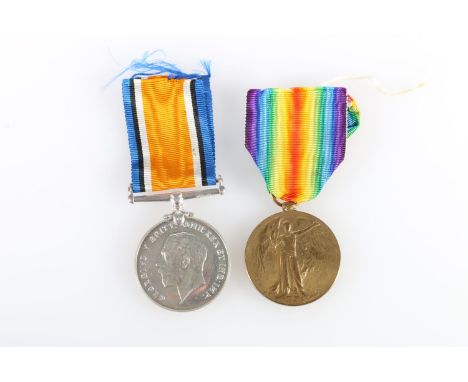 Medals of Captain W S Forbes of the Royal Army Medical Corps (T) comprising WWI British war medal and victory medal [CAPT W S