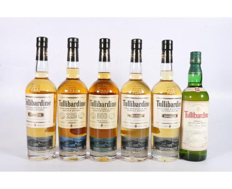 Six bottles of TULLIBARDINE Highland&nbsp;single malt Scotch whisky to include and old style 10 year old 40% abv., three bott