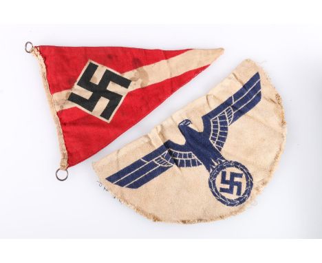 WWII Nazi German Third Reich eagle and swastika sports vest eagle patch 24cm x 12cm and a Nazi Party double sided vehicle pen