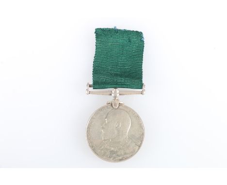 Medal of 4 Staff Sergeant C Lambie of the Royal Army Medical Corps Volunteers comprising Edward VII Volunteer Long Service me