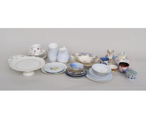 A selection of ceramics, including a part tea service from Nina Campbell, including a teapot, a cream jug, plates, saucers an