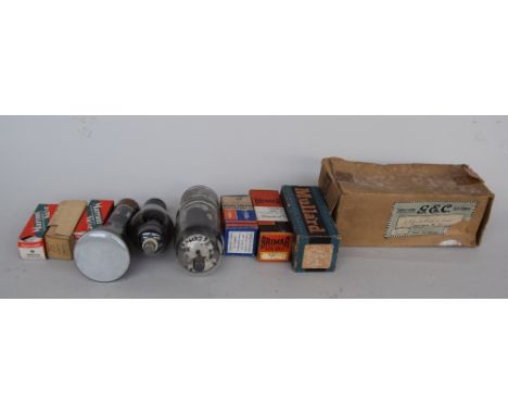 A collection of vintage valves, to include a US Army VT-144, a Mullard DG7-32-01, two 866As. a Mullard IC5 GT, a VT-247, two 