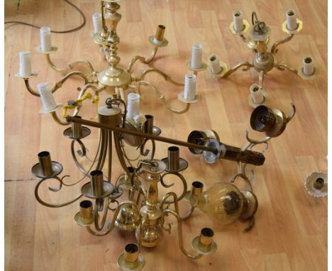 A number of ceiling mounted light fixtures
