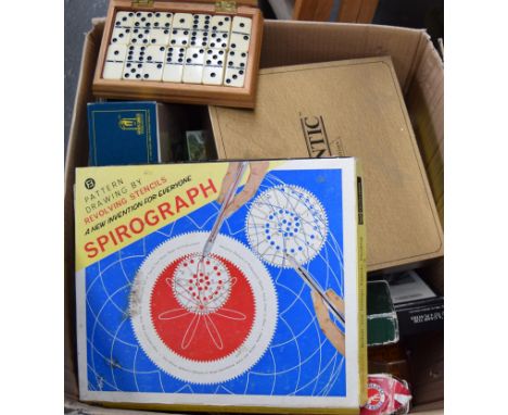 A substantial quantity of vintage board games and jigsaws, some as found, including House or Lotto, Scrabble and Monopoly, to