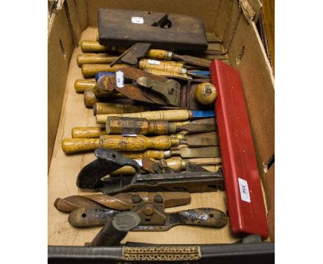 BOX OF TOOLS, BITS & STAND