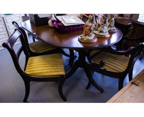 DOUBLE TRIPOD DINING TABLE + 4 + 2 CHAIRS