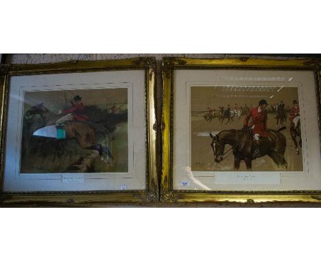 PAIR OF PRINTS ''HUNTING TIMES''